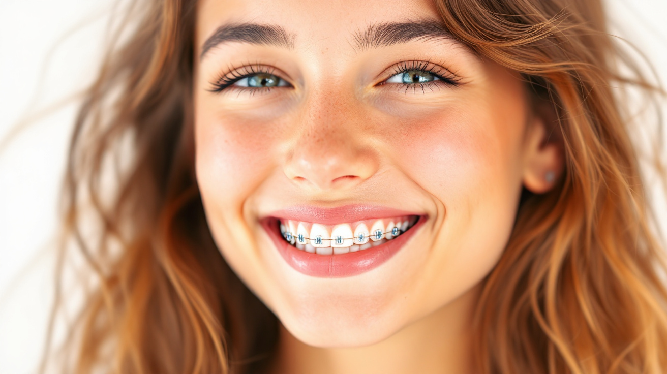 девочка с брекетами